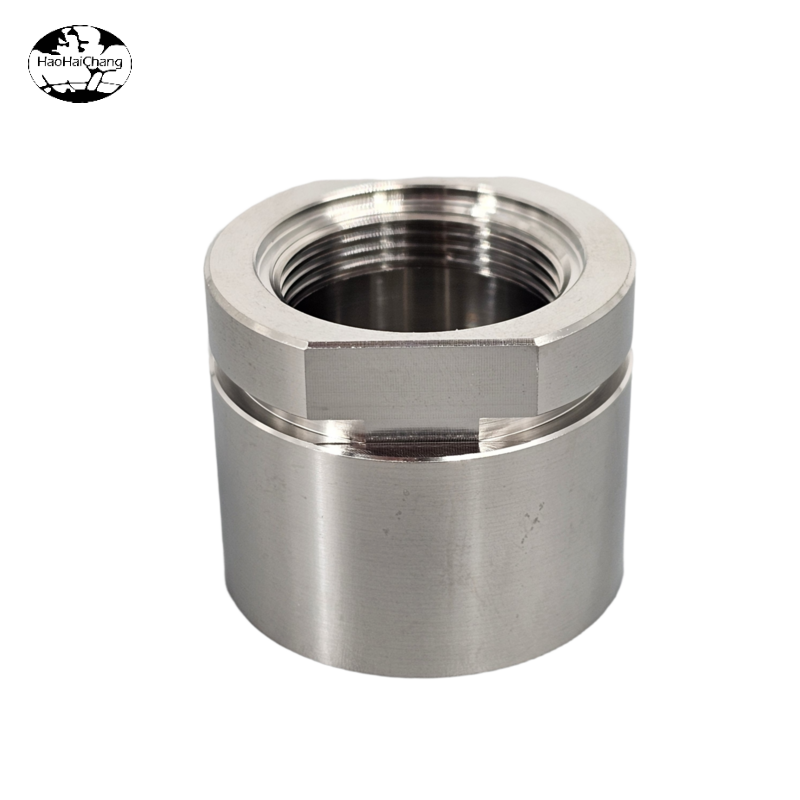 HHC-1165 Custom Stainless Steel CNC Machined Threaded Pipe Coupling Fitting - 翻译中...