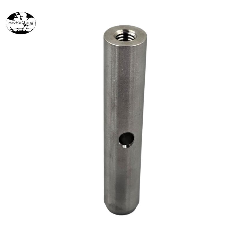 HHC-1189 Custom Stainless Steel CNC Machined Threaded Coupling Pin with Side Bore - 翻译中...